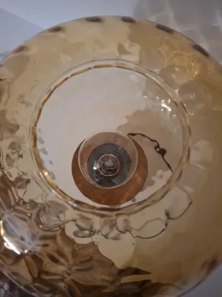 Lámpara de mesa Zara Home cristal y madera