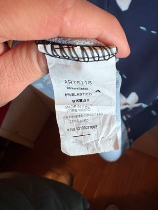 Blusa blu fantasia maniche 3/4