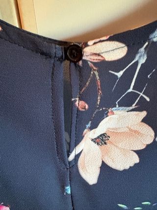 Blusa blu fantasia maniche 3/4