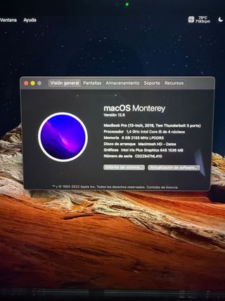 Macbook Pro 13 Plata