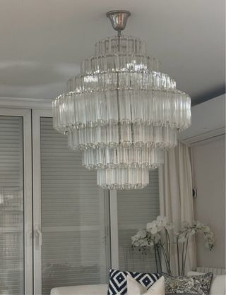 Lámpara de araña Eichholtz Vittoria Nickel