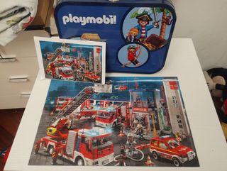 Playmobil Set 4 Puzzle in Valigetta Metallo