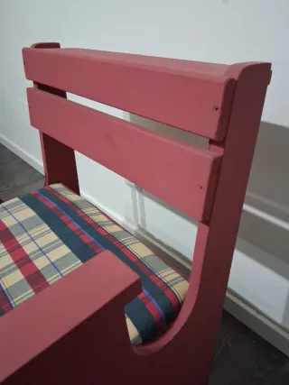 Butaca zapatería antigua de madera