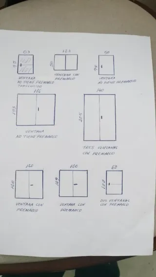 Ventanas y puertas de aluminio ,con premarco .