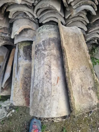 Tejas antiguas de barro