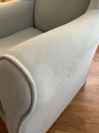 Sillón Mecedora Tela Verde Menta