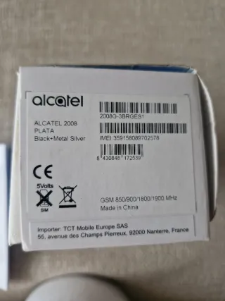 Móvil Alcatel 2008 G Negro
