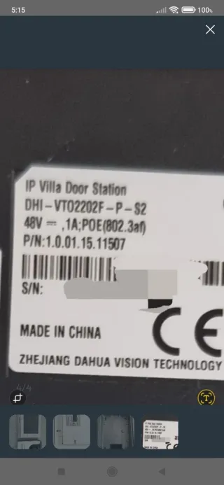 Kit Videoportero Dahua blanco