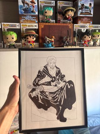 Dibujo de Zoro Ronoa del manga de One piece