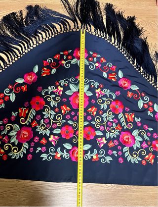 Mantoncillos seda Flamencos Bordados Multicolor