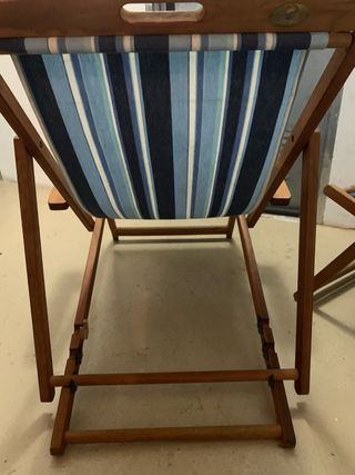 2 Sillas de Madera Plegables Rayas