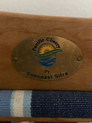 2 Sillas de Madera Plegables Rayas