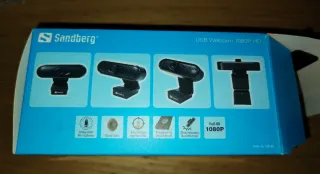 Webcam Sandberg USB 1080P HD Negra