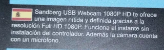 Webcam Sandberg USB 1080P HD Negra