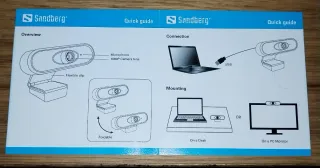 Webcam Sandberg USB 1080P HD Negra
