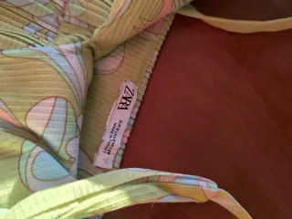 Top Zara verde estampado