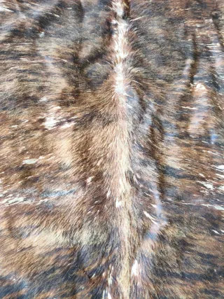 Alfombra Piel Vaca Beige y Marrón