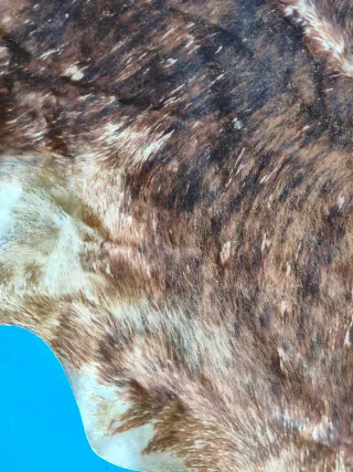 Alfombra Piel Vaca Beige y Marrón