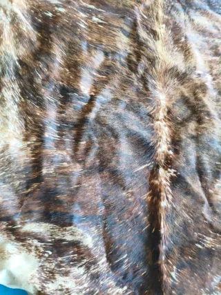 Alfombra Piel Vaca Beige y Marrón