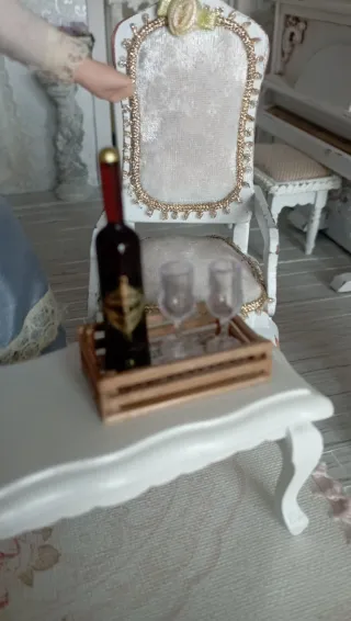 Set Vino e Vassoio Miniatura 1:12