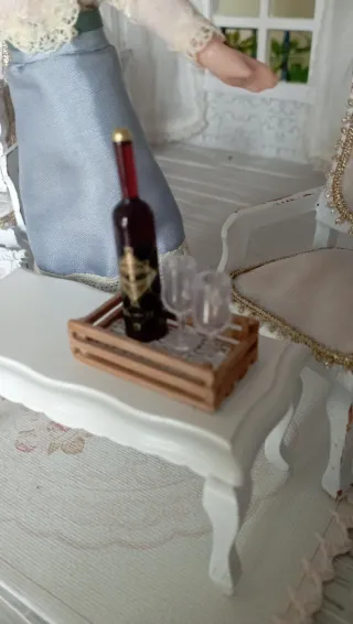 Set Vino e Vassoio Miniatura 1:12
