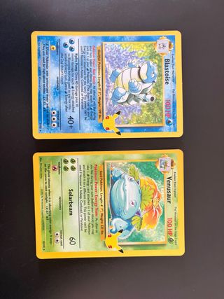 Cartas Pokémon Blastoise y Venusaur