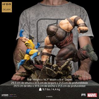 Resina  X-Men Wolverine vs Juggernaut Iron Studios