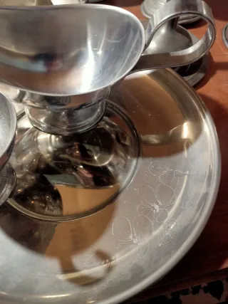 Set Oggetti in Metallo Argentato