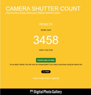 Cámara Sony Alpha 5100 con 3458 disparos