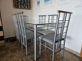 Mesa comedor y/o jardín con 6 sillas