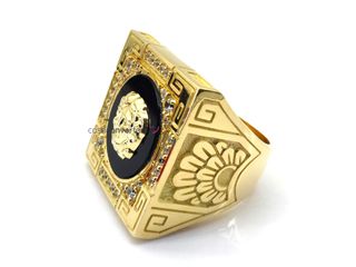 sello oro 18k con piedra con circonita