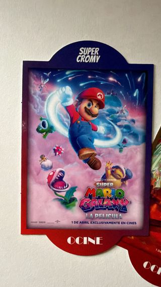 Tarjetas Exclusivas de Mario Galaxy Estreno cine.