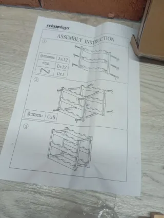 Botellero de madera para 12 botellas