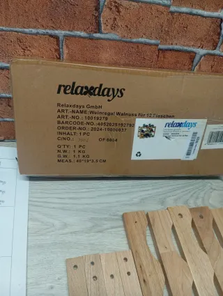 Botellero de madera para 12 botellas