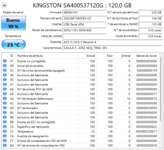Disco Duro SSD Kingston 120GB