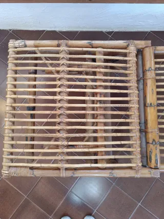 Tumbona caña bambú natural vintage jardín