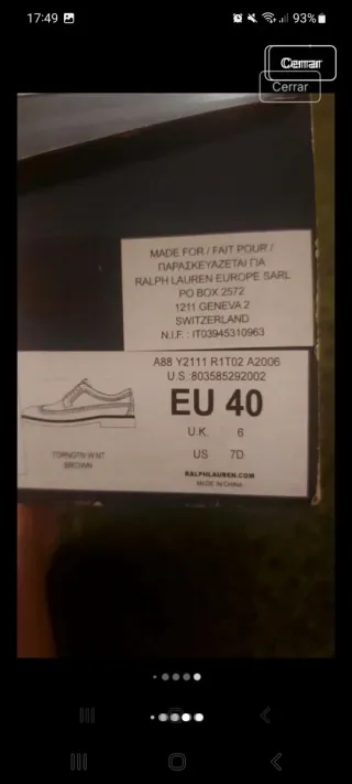 Zapatos Oxford Ralph Lauren Marrones Hombre