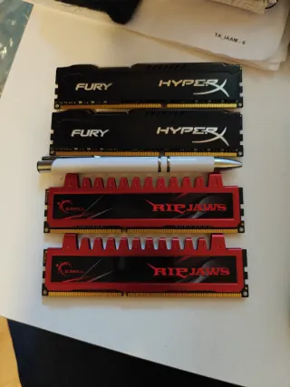 DDR3 2x8GB+2x4GB Kingston 1866CL10+GSkill 1600CL9