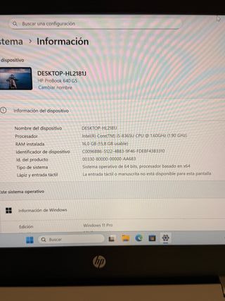 PORTATIL HP PROBOOK 640 G5 i5/ 16RAM/ 512GB