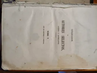 Libro Antiguo Autores Selectos 1849