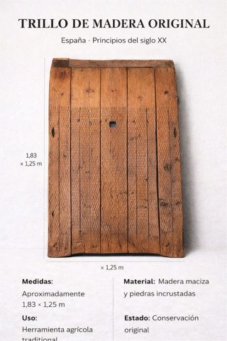 Trillo antiguo de madera y piedra