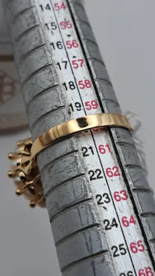 Anillo Oro 18k Coral y Perlas