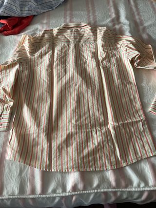 Camisa Caramelo Rayas Naranja y Amarillo Hombre