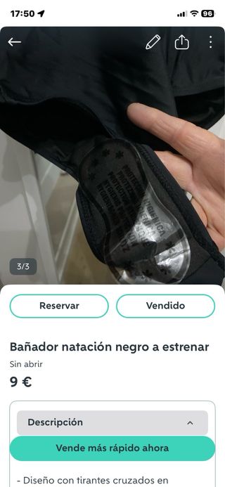 Costume da bagno nero per piscina, opportunità