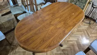 Mesa comedor (160x90) con 6 sillas madera