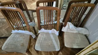 Mesa comedor (160x90) con 6 sillas madera