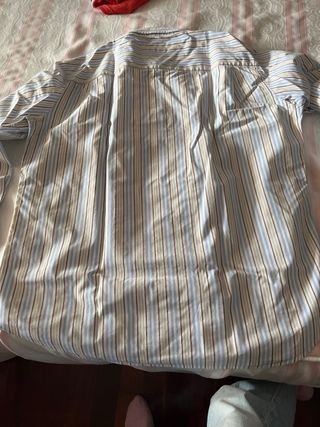 Camisa Burberry Rayas Azul y Marrón