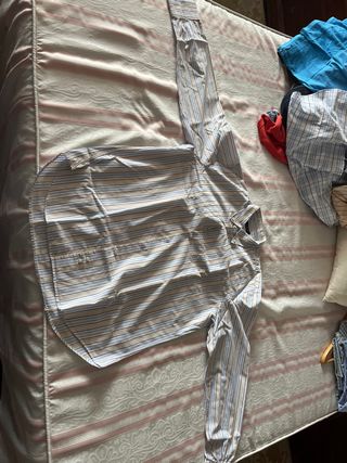 Camisa Burberry Rayas Azul y Marrón