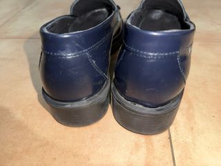 Mocasines niña piel azul marino talla 38