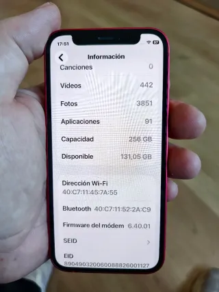 iPhone 12 mini Rojo 256gb